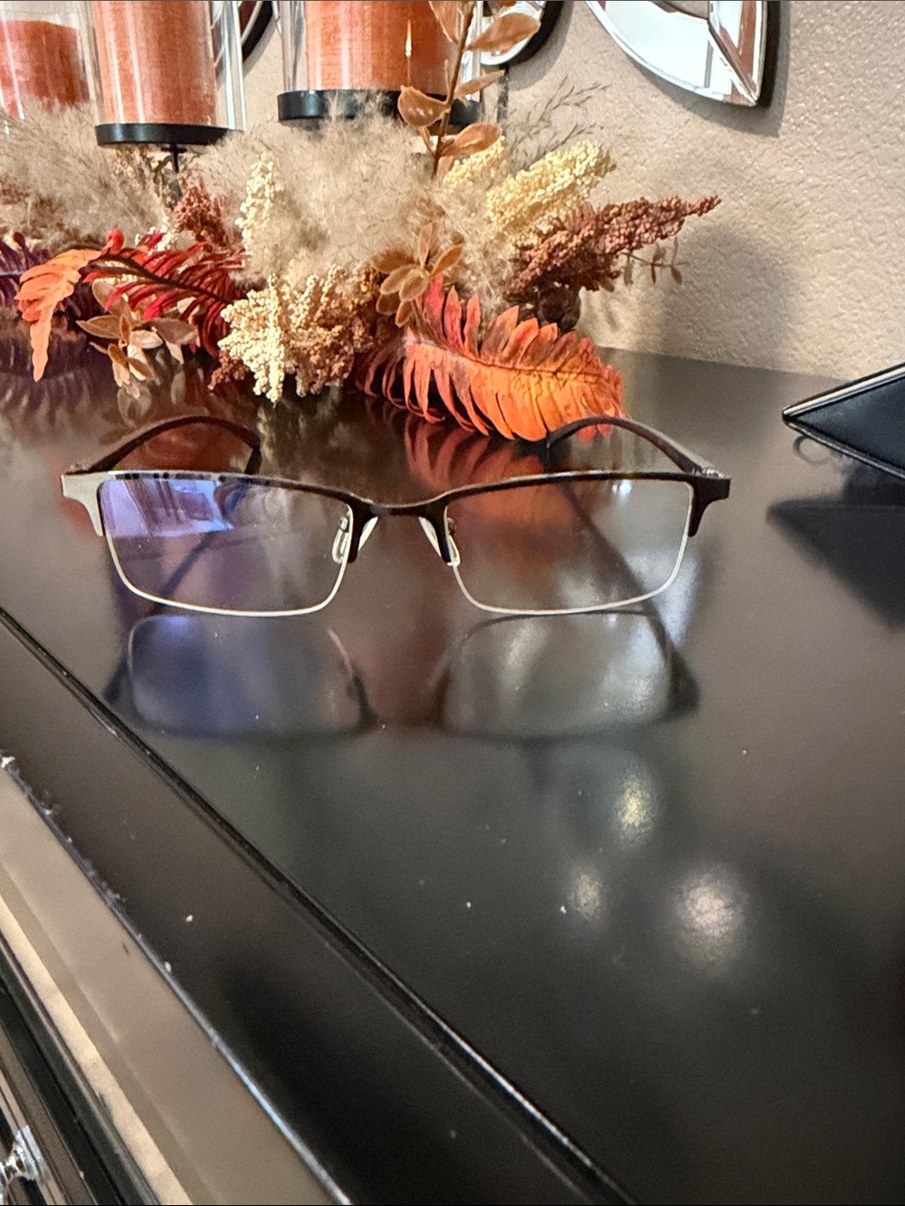 Men’s Classic Black Semi-Rimless “ Blue Light” Glasses . Great for computer work